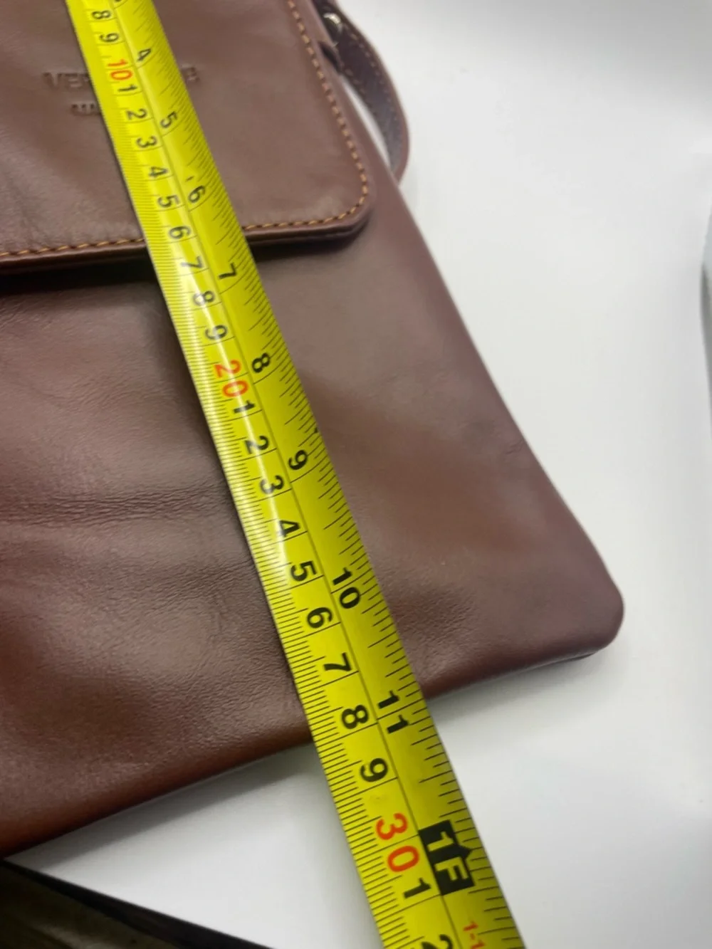 Vera Pelle Brown Leather Crossbody Bag - Classic Women's Shoulder‎ Bag